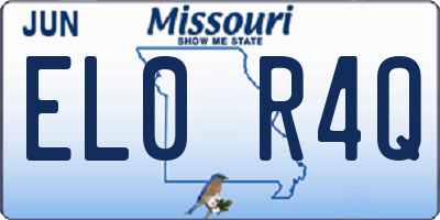 MO license plate EL0R4Q
