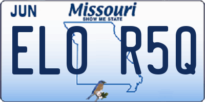 MO license plate EL0R5Q