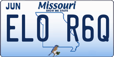 MO license plate EL0R6Q