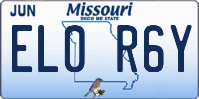 MO license plate EL0R6Y