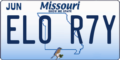 MO license plate EL0R7Y