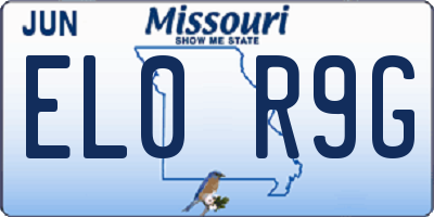 MO license plate EL0R9G