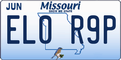 MO license plate EL0R9P
