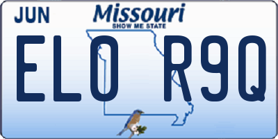 MO license plate EL0R9Q