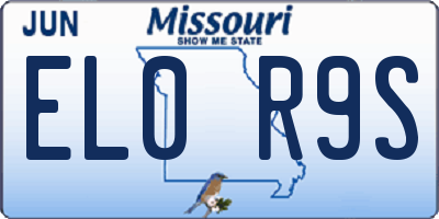 MO license plate EL0R9S