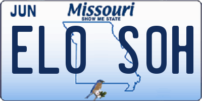 MO license plate EL0S0H