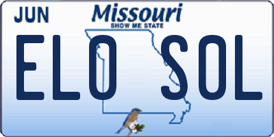 MO license plate EL0S0L