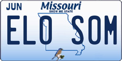 MO license plate EL0S0M
