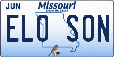 MO license plate EL0S0N