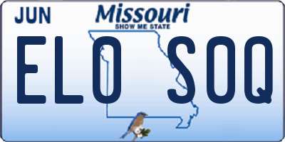 MO license plate EL0S0Q
