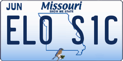 MO license plate EL0S1C