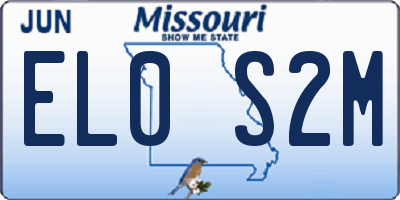 MO license plate EL0S2M