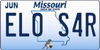 MO license plate EL0S4R