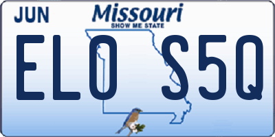 MO license plate EL0S5Q