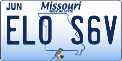 MO license plate EL0S6V