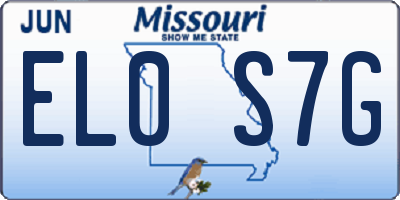 MO license plate EL0S7G