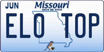 MO license plate EL0T0P