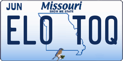 MO license plate EL0T0Q