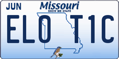 MO license plate EL0T1C