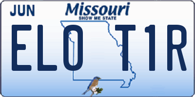 MO license plate EL0T1R