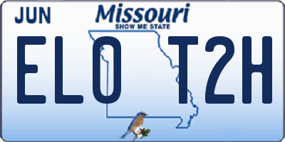 MO license plate EL0T2H