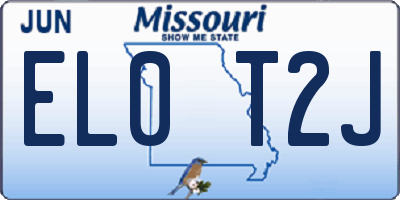 MO license plate EL0T2J