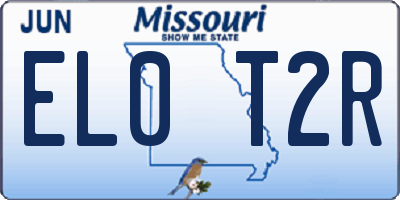 MO license plate EL0T2R