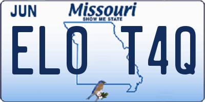 MO license plate EL0T4Q