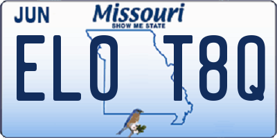 MO license plate EL0T8Q