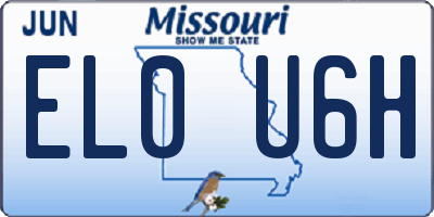 MO license plate EL0U6H