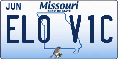 MO license plate EL0V1C