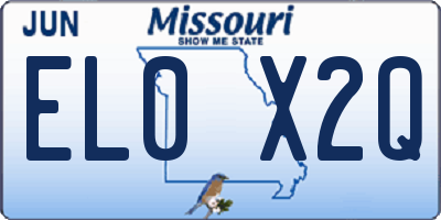MO license plate EL0X2Q