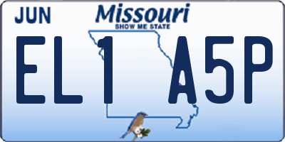 MO license plate EL1A5P