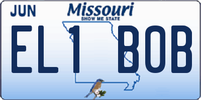 MO license plate EL1B0B
