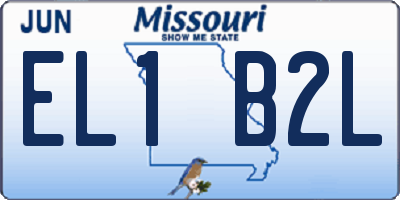 MO license plate EL1B2L