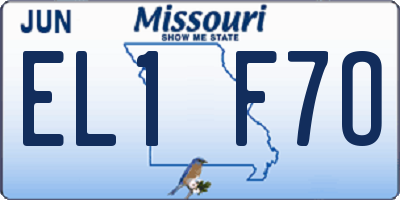 MO license plate EL1F7O