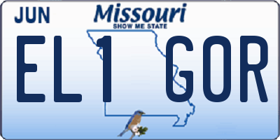 MO license plate EL1G0R