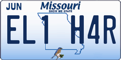 MO license plate EL1H4R