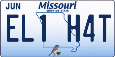 MO license plate EL1H4T