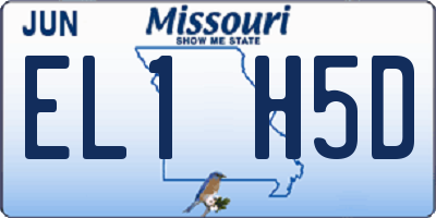 MO license plate EL1H5D