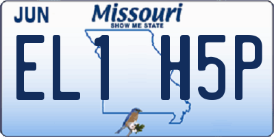 MO license plate EL1H5P