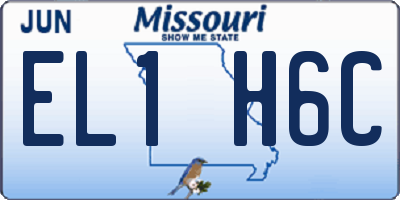 MO license plate EL1H6C