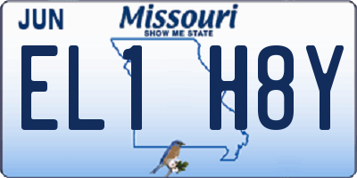 MO license plate EL1H8Y