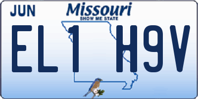 MO license plate EL1H9V