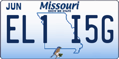 MO license plate EL1I5G