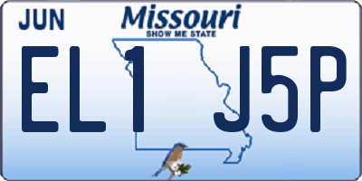 MO license plate EL1J5P