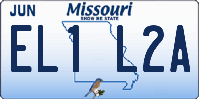 MO license plate EL1L2A