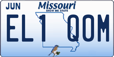 MO license plate EL1Q0M