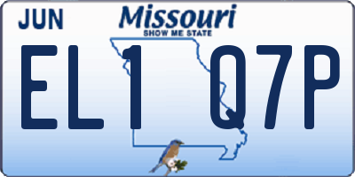 MO license plate EL1Q7P