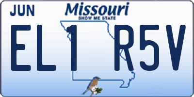 MO license plate EL1R5V